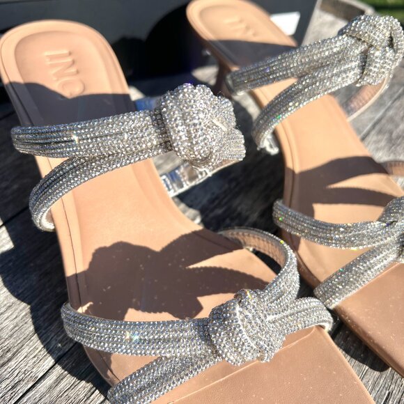 NWT INC Rhinestone Knotted Slip On Heels - Nadeen - Size 9 - Picture 5 of 11